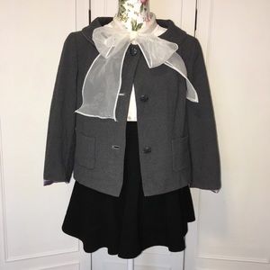Vintage Round Neck Buttoned Jacket